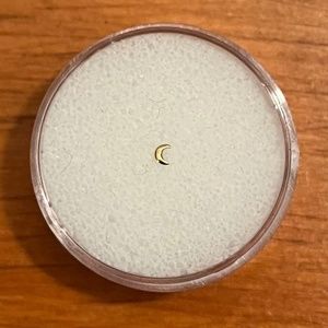 LeRoi Threadless End; Moon in 14k Yellow Gold